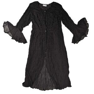 80's Jakelin Maxi Dress S FLAWS Witchy Whimsygoth Goth Fairy Grunge Thrashed